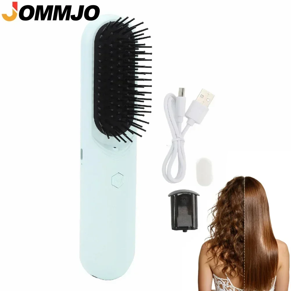 Hair Care Frizzy Hair - Dampf-Elektro-Haarglättungsbürste, Luftkissen-Spray-Massage-Entwirrbürste für krauses, geschädigtes Haar,