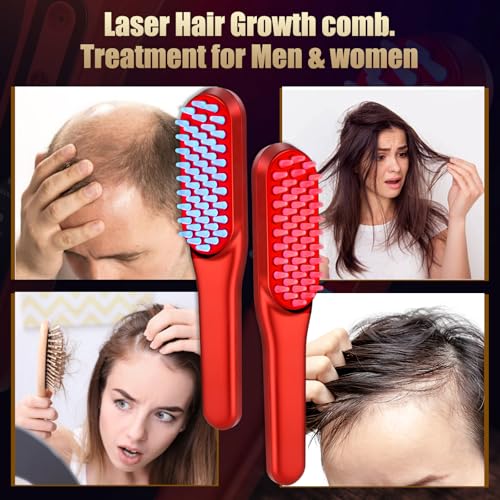 Hair Care Basic - Laser-Haarwuchskamm, Rotlicht-Haarwuchstherapie Geeignet für Männer und
