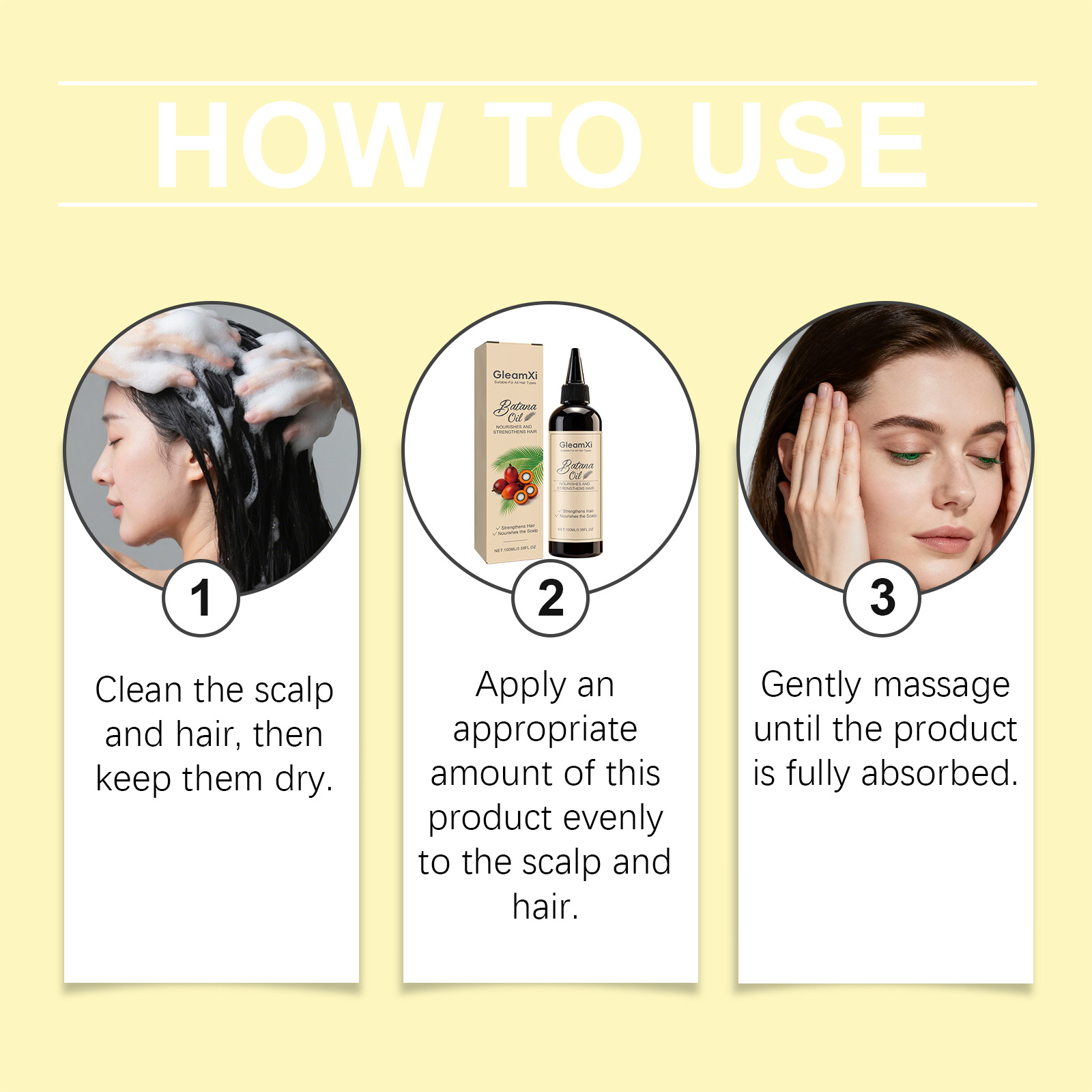 Hair Care Natur - Batana Haar-Essenzöl Stärkt die Haarwurzeln Anti-Haarausfall