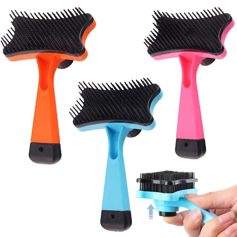 Hair Care Is Self Care - 1 Stück Selbstreinigende Fellbürste für Haustiere,