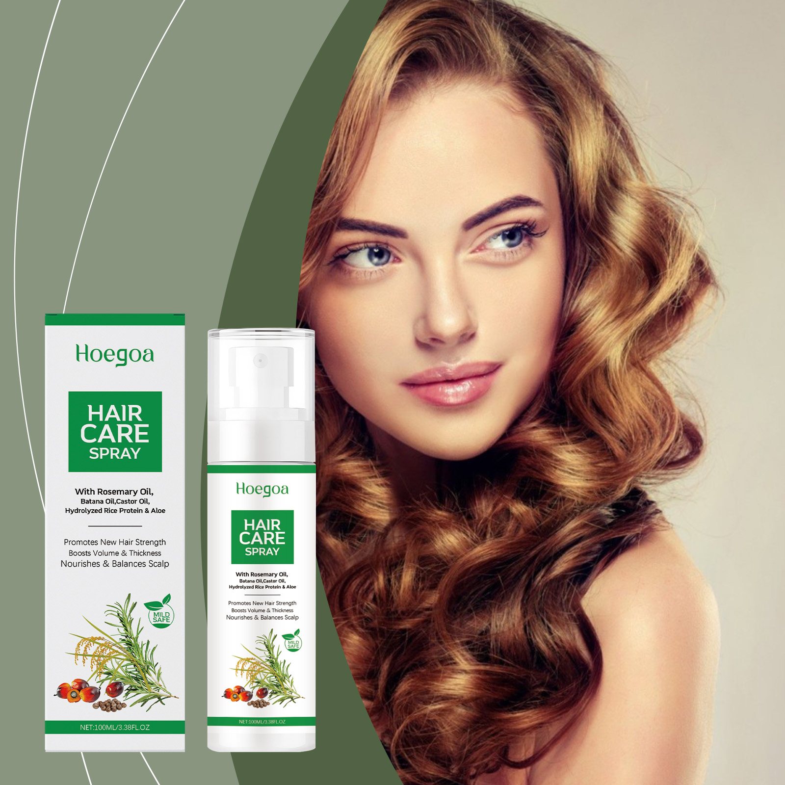 Hair Care Natur - Hoegoa Kopfhautpflege-Essenzspray Milde Pflege für trockene