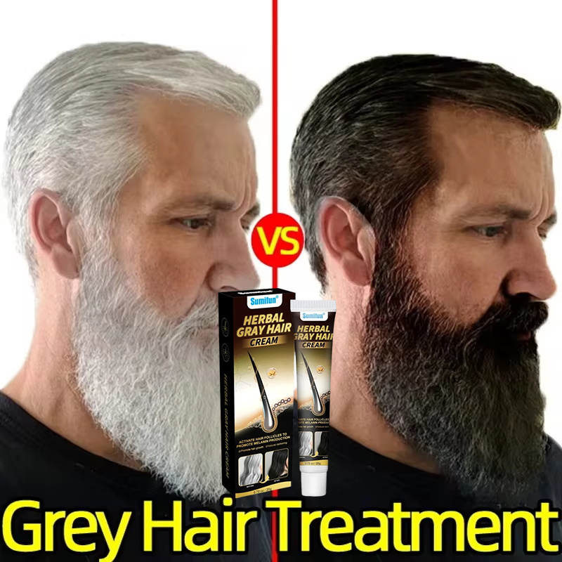 Hair Care Herbal Products - Kräuter-Anti-Grau-Haarbehandlungsserum-Creme Weiß zu Schwarz Dauerhafte Reparatur