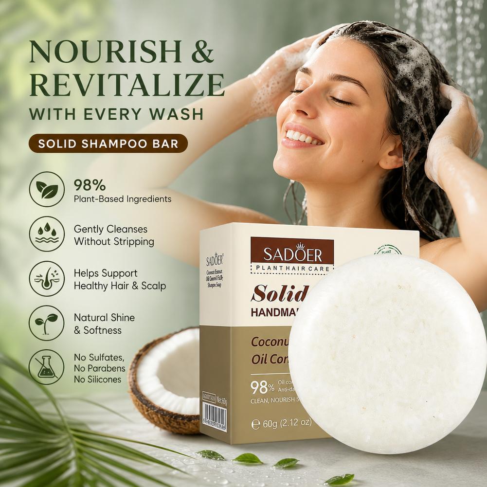 SADOER 60g Kokosnuss-Shampoo K – Hair Care Herbal Products Bewertung und Preis